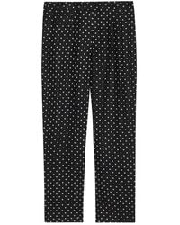 Faithfull the Brand - Iria Polka Dot Linen Capri Trousers - Lyst