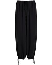 TOVE - Estelia Draped Barrel-Leg Crepe Trousers - Lyst