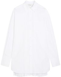 Sportmax - Pleated Cotton-Poplin Shirt - Lyst