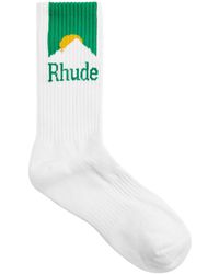 Rhude - Moonlight Logo Cotton-blend Socks - Lyst