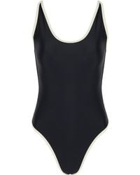 SOLAQUA - Swim Ii Piped-Trim Swimsuit - Lyst
