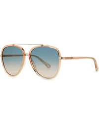 Chloé - Franky Aviator Style Sunglasses - Lyst