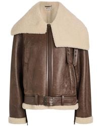 JW Anderson - Shearling And Leather Jacket - Lyst