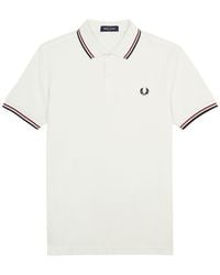 Fred Perry - Twin Tipped Piqué Cotton Polo Shirt - Lyst