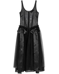 Simone Rocha - Bow-Appliquéd Tulle Midi Dress - Lyst