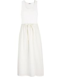 Moncler - Panelled Cotton-Poplin Midi Dress - Lyst