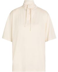 Lemaire - Foulard-Neck Cotton T-Shirt - Lyst