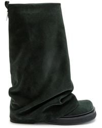 The Attico - Robin Layered Suede Combat Boots - Lyst