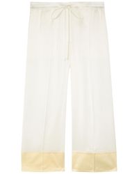 TOTEME - Drawstring Straight-Leg Satin Trousers - Lyst