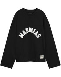 NAHMIAS - Varsity Logo-Appliquéd Cotton T-Shirt - Lyst