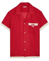 Bode - Heart Deco Embroidered Cotton Shirt - Lyst