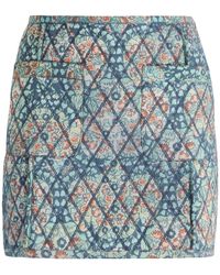 Free People - Darla Floral-Print Quilted Cotton Mini Skirt - Lyst