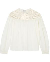 Forte Forte - Crochet And Cotton-Blend Voile Blouse - Lyst