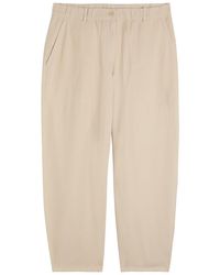 Eileen Fisher - Barrel-Leg Cotton Trousers - Lyst