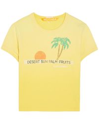 Mother - The Itty Bitty Ringer Printed Cotton T-Shirt - Lyst