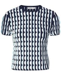 Jonathan Simkhai - Kendra Scalloped Knit T-Shirt - Lyst