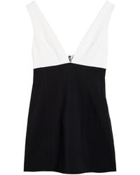 Alice + Olivia - Mandy Plunge V-Neck Crepe Mini Dress - Lyst