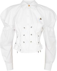 Vivienne Westwood - Gexy Lace-up Cotton Shirt - Lyst