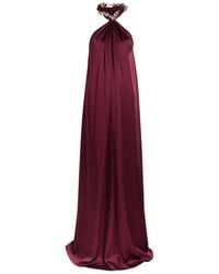 Stella McCartney - Chain-Embellished Satin-Crepe Gown - Lyst