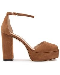Stuart Weitzman - Sabrina 110 Suede Platform Sandals - Lyst