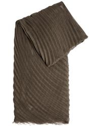 Issey Miyake - Pleated Fine-Knit Scarf - Lyst