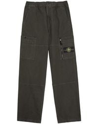 Stone Island - Ripstop Straight-Leg Cotton Cargo Trousers - Lyst