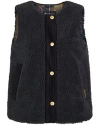 Barbour - Dulsie Corduroy-Trim Fleece Gilet - Lyst