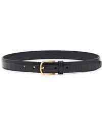 TOTEME - Slim Crocodile-Embossed Leather Belt - Lyst