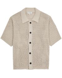 FRAME - Open-Knit Cotton Shirt - Lyst
