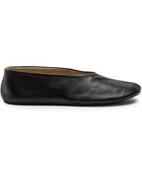 The Row - Stella Leather Ballet Flats - Lyst