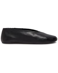 The Row - Stella Shearling-Lined Leather Ballet Flats - Lyst