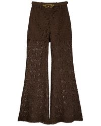 Zimmermann - Illustration Flared Guipure Lace Trousers - Lyst