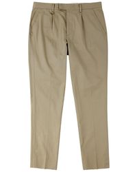 PS by Paul Smith - Pleated Cotton-Blend Trousers - Lyst