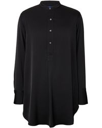 Winser London Silk Tunic Blouse - Black