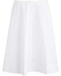 Khaite - Renta Cotton-Poplin Midi Skirt - Lyst