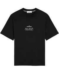 Stone Island - Logo-Print Cotton T-Shirt - Lyst