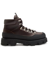 Moncler - Peak Trek Leather Hiking Boots - Lyst