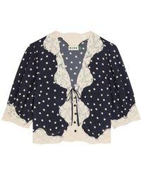 RIXO London - Ursula Polka Dot Crepe De Chine Top - Lyst