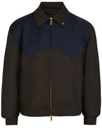 Versace - Panelled Wool And Mohair-Blend Jacket - Lyst