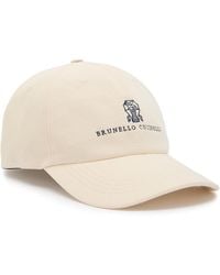 Brunello Cucinelli - Logo-Embroidered Cotton Cap - Lyst