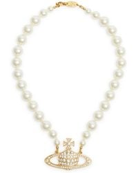 Vivienne Westwood - Bas Relief Orb Faux Pearl Choker - Lyst