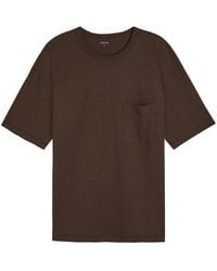 Lemaire - Boxy Cotton And Linen-Blend T-Shirt - Lyst