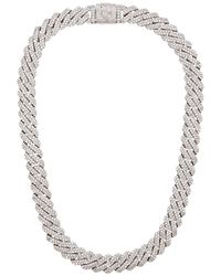 CERNUCCI - Prong 18kt White Gold-plated Chain Necklace - Lyst