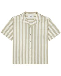 FRAME - Striped Cotton Shirt - Lyst