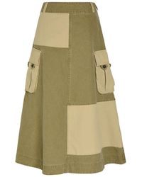 Damson Madder - Marcelle Barn Cotton Canvas Midi Skirt - Lyst