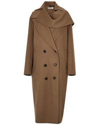 Rohe - Layered Scarf-effect Wool Coat - Lyst