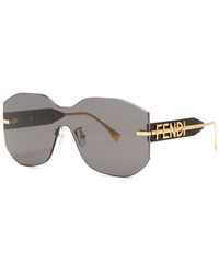 Fendi - Graphy Rimless Oversized Sunglasses - Lyst