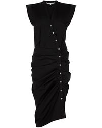 Veronica Beard - Ruched Stretch-Cotton Shirt Dress - Lyst