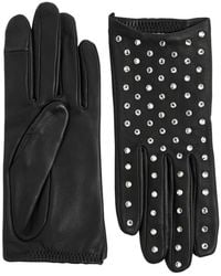 Agnelle - Kate Crystal-embellished Leather Gloves - Lyst