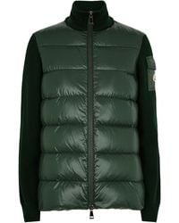 Moncler - Quilted Shell And Wool Jacket, Dark, Jacket, Quilted - Lyst